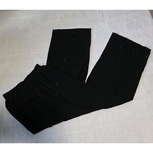 sapphire collection womens medium gem embellished black flare pants 90s disco